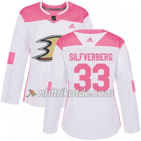 Anaheim Ducks Trikot Jakob Silfverberg 33 Adidas 2017-2018 Weiß Pink Fashion Authentic - Dame